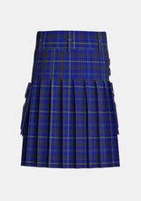 Utility_Moon_Tartan_2744_kilt_back_image_with_pleated_design_and_adjustable_buckles_for_men