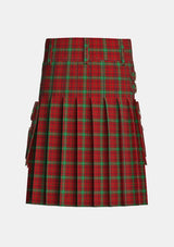 Utility_Morrison_Clan_tartan_998_kilt_back_image_with_pleated_design_and_adjustable_buckles_for_men