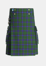 Utility_Mowat_2_Tartan_258_kilt_front_image_with_pleated_design_and_adjustable_buckles_for_men
