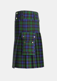 Utility_Mowat_Clans_Originaux_Tartan_236_kilt_left_image_with_pleated_design_and_adjustable_buckles_for_men