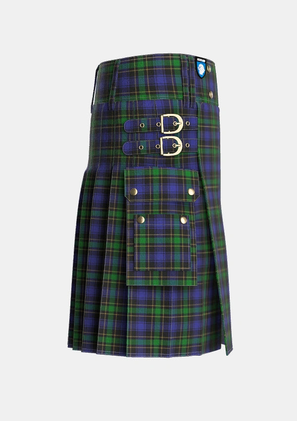 Utility_Mowat_Clans_Originaux_Tartan_236_kilt_right_image_with_pleated_design_and_adjustable_buckles_for_men