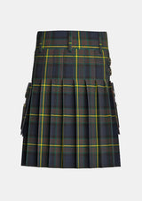 Utility_Muir_Modern_Tartan_kilt_back_image_with_pleated_design_and_adjustable_buckles_for_men