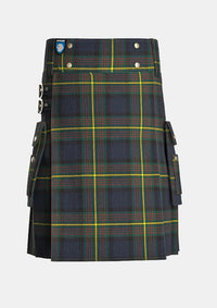 Utility_Muir_Modern_Tartan_kilt_front_image_with_pleated_design_and_adjustable_buckles_for_men