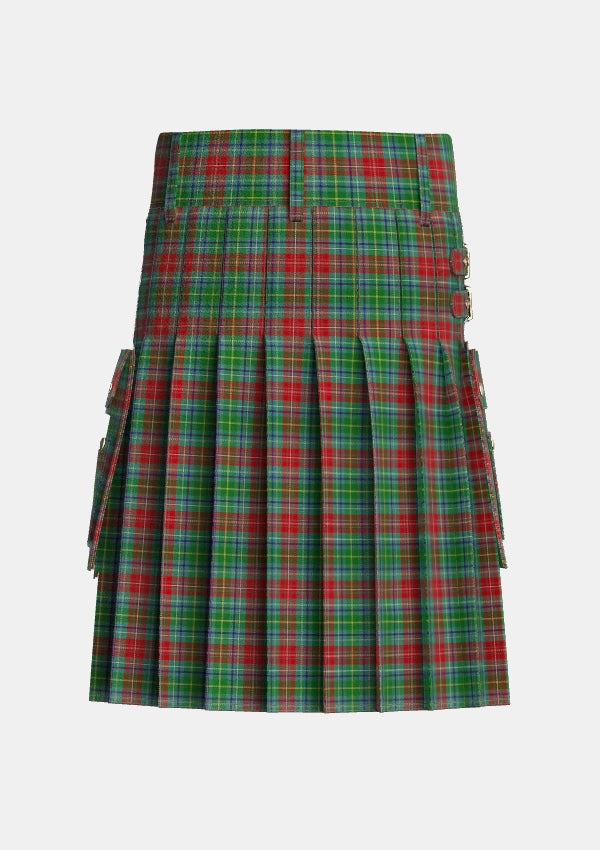 Utility_Muirhead_2_Tartan_3099_kilt_back_image_with_pleated_design_and_adjustable_buckles_for_men
