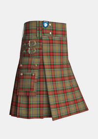 Utility_Muirhead_Tartan_6001_kilt_side_image_with_pleated_design_and_adjustable_buckles_for_men