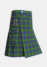 Utility_Mulcahy_Tartan_7264_kilt_side_image_with_pleated_design_and_adjustable_buckles_for_men