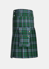 Utility_Munster_Tartan_4061_kilt_left_image_with_pleated_design_and_adjustable_buckles_for_men