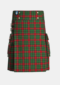 Utility_Murdoch_Tartan_5646_kilt_front_image_with_pleated_design_and_adjustable_buckles_for_men