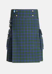 Utility_Murray_1810_Tartan_271_kilt_front_image_with_pleated_design_and_adjustable_buckles_for_men