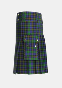 Utility_Murray_1816_2_Tartan_219_kilt_left_image_with_pleated_design_and_adjustable_buckles_for_men