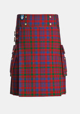 Utility_Murray_of_Tullibardine_Tartan_440_kilt_front_image_with_pleated_design_and_adjustable_buckles_for_men