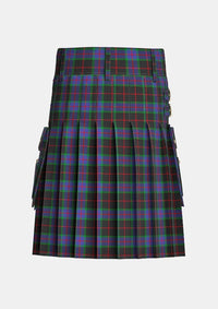 Utility_Nairn_Tartan_1331_kilt_back_image_with_pleated_design_and_adjustable_buckles_for_men