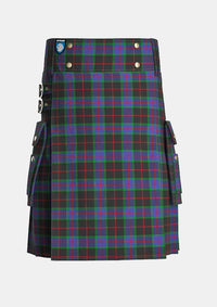 Utility_Nairn_Tartan_1331_kilt_front_image_with_pleated_design_and_adjustable_buckles_for_men