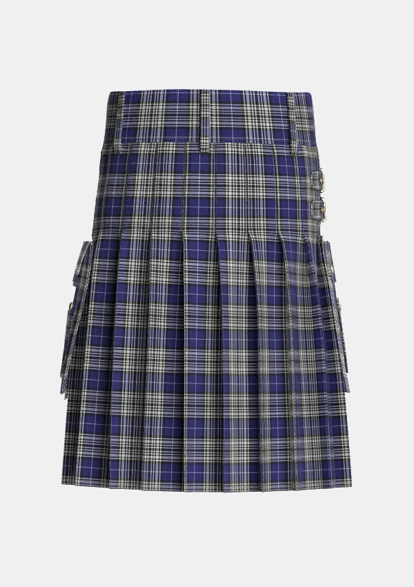 Utility_Napier_2_Tartan_1242_kilt_back_image_with_pleated_design_and_adjustable_buckles_for_men