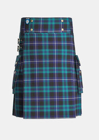 Utility_Neilson_James_Andrew_Tartan_12318_kilt_front_image_with_pleated_design_and_adjustable_buckles_for_men