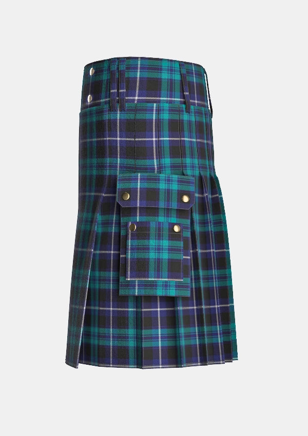 Utility_Neilson_James_Andrew_Tartan_12318_kilt_left_image_with_pleated_design_and_adjustable_buckles_for_men