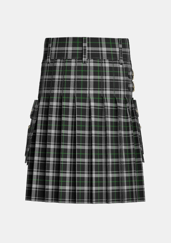 Utility_New_Zealand_Tartan_4215_kilt_back_image_with_pleated_design_and_adjustable_buckles_for_men