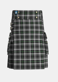 Utility_New_Zealand_Tartan_4215_kilt_front_image_with_pleated_design_and_adjustable_buckles_for_men