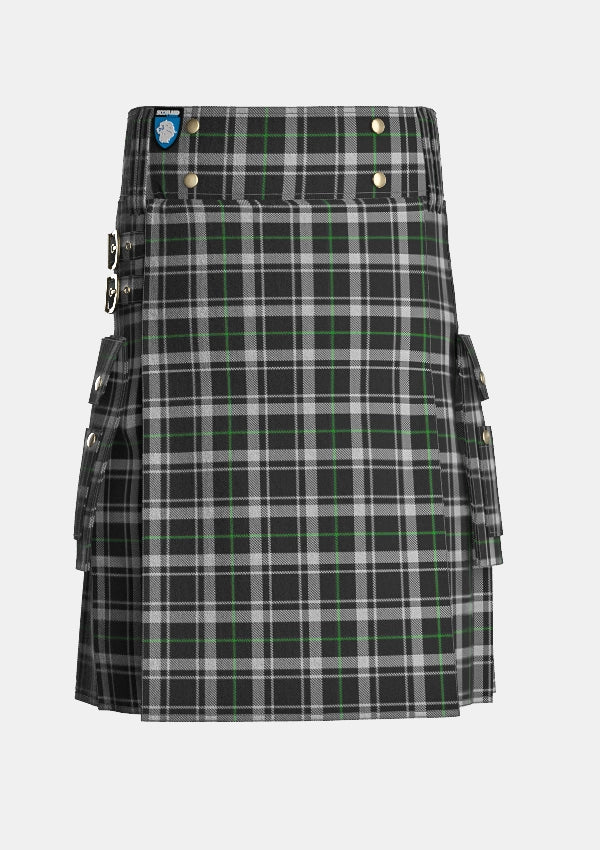 Utility_New_Zealand_Tartan_4215_kilt_front_image_with_pleated_design_and_adjustable_buckles_for_men