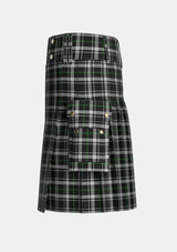Utility_New_Zealand_Tartan_4215_kilt_left_image_with_pleated_design_and_adjustable_buckles_for_men