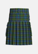 Utility_Newlands_of_Lauriston_Tartan_2175_kilt_back_image_with_pleated_design_and_adjustable_buckles_for_men