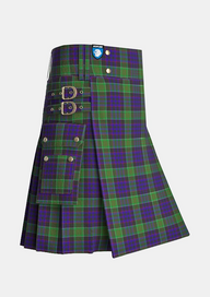 Utility_Newman_Tartan_2629_kilt_side_image_with_pleated_design_and_adjustable_buckles_for_men