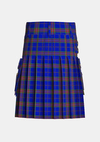 Utility_Nicholson_W_J_tartan_13748_kilt_back_image_with_pleated_design_and_adjustable_buckles_for_men