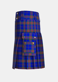 Utility_Nicholson_W_J_tartan_13748_kilt_left_image_with_pleated_design_and_adjustable_buckles_for_men
