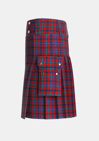 Utility_Nicolson_of_Tiree_Coll_Tartan_7870_kilt_left_image_with_pleated_design_and_adjustable_buckles_for_men