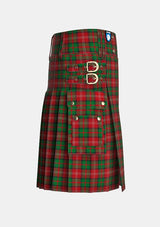 Utility_Nisbet_tartan_2115_kilt_right_image_with_pleated_design_and_adjustable_buckles_for_men