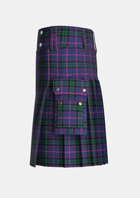 Utility_Nixon_R_Tartan_13667_kilt_left_image_with_pleated_design_and_adjustable_buckles_for_men