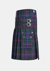 Utility_Nixon_R_Tartan_13667_kilt_right_image_with_pleated_design_and_adjustable_buckles_for_men
