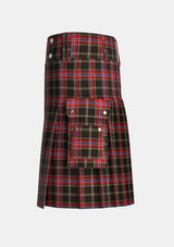 Utility_Norwegian_Night_Tartan_10772_kilt_left_image_with_pleated_design_and_adjustable_buckles_for_men