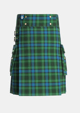 Utility_OConnor_Tartan_2217_kilt_front_image_with_pleated_design_and_adjustable_buckles_for_men