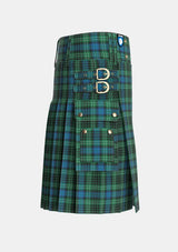 Utility_ODonohue_Tartan_6609_kilt_right_image_with_pleated_design_and_adjustable_buckles_for_men