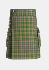 Utility_OFarrell_Tartan_1875_kilt_front_image_with_pleated_design_and_adjustable_buckles_for_men
