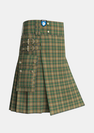 Utility_OFarrell_Tartan_1875_kilt_side_image_with_pleated_design_and_adjustable_buckles_for_men