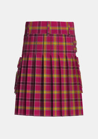 Utility_OMeehan_Tartan_5902_kilt_back_image_with_pleated_design_and_adjustable_buckles_for_men