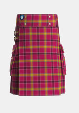Utility_OMeehan_Tartan_5902_kilt_front_image_with_pleated_design_and_adjustable_buckles_for_men