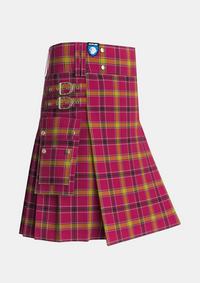 Utility_OMeehan_Tartan_5902_kilt_side_image_with_pleated_design_and_adjustable_buckles_for_men
