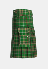 Utility_ONeill_Tartan_2663_kilt_left_image_with_pleated_design_and_adjustable_buckles_for_men