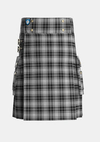 Utility_OSullivan_Beare_Tartan_5883_kilt_front_image_with_pleated_design_and_adjustable_buckles_for_men