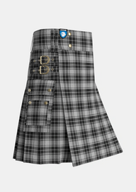 Utility_OSullivan_Beare_Tartan_5883_kilt_side_image_with_pleated_design_and_adjustable_buckles_for_men