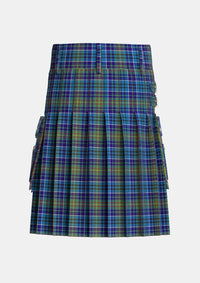 Utility_OSullivan_Tartan_3311_kilt_back_image_with_pleated_design_and_adjustable_buckles_for_men