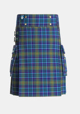 Utility_OSullivan_Tartan_3311_kilt_front_image_with_pleated_design_and_adjustable_buckles_for_men