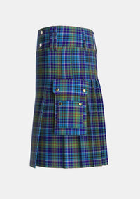 Utility_OSullivan_Tartan_3311_kilt_left_image_with_pleated_design_and_adjustable_buckles_for_men