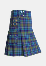 Utility_OSullivan_Tartan_3311_kilt_side_image_with_pleated_design_and_adjustable_buckles_for_men