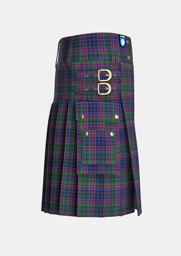 Utility_O_Connor_Hugh_Tartan_11339_kilt_right_image_with_pleated_design_and_adjustable_buckles_for_men