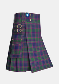 Utility_O_Connor_Hugh_Tartan_11339_kilt_side_image_with_pleated_design_and_adjustable_buckles_for_men