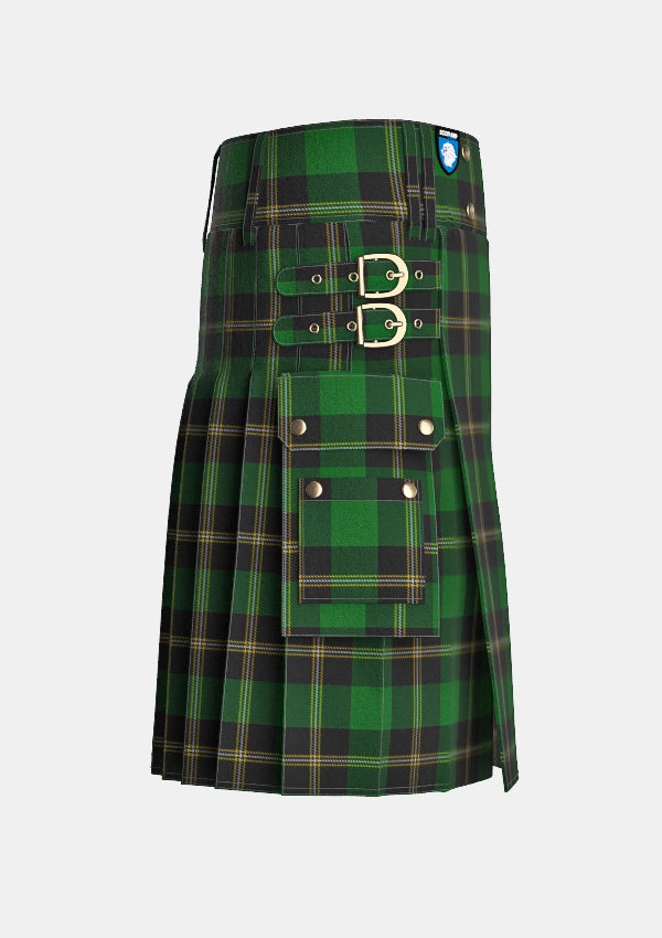 Utility_O_Donoghue_Tartan_6399_kilt_right_image_with_pleated_design_and_adjustable_buckles_for_men